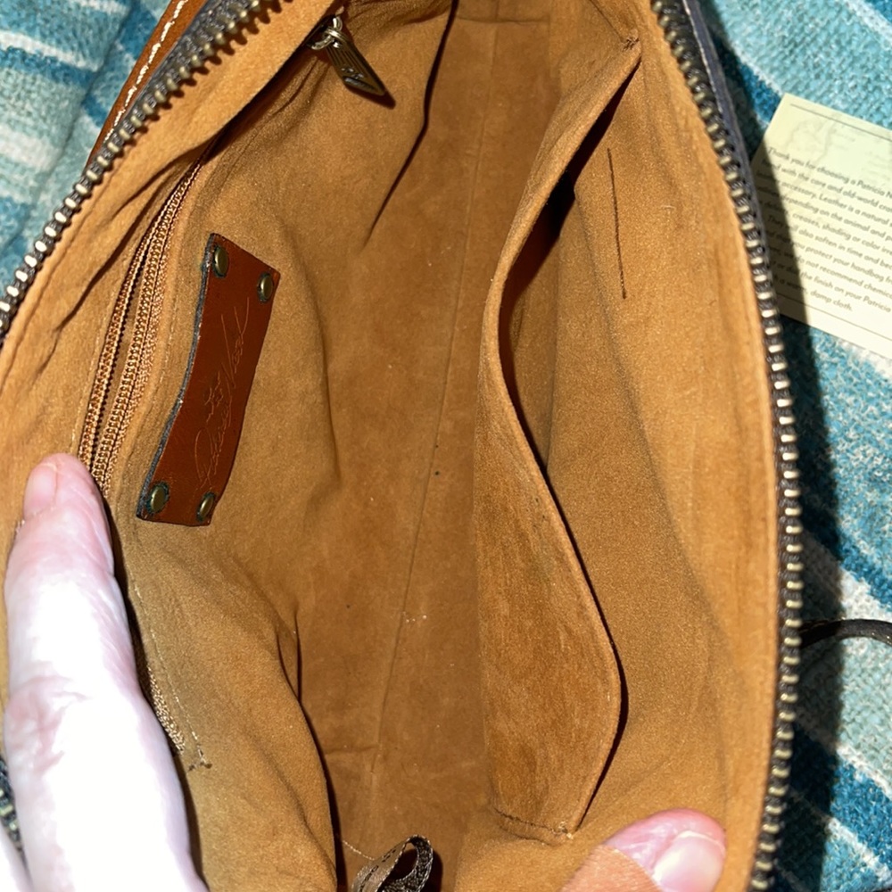 Patricia Nash Brown Leather Map Crossbody Bag - Picture 10 of 16